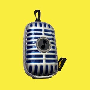 Elvis microphone dog bag holder
